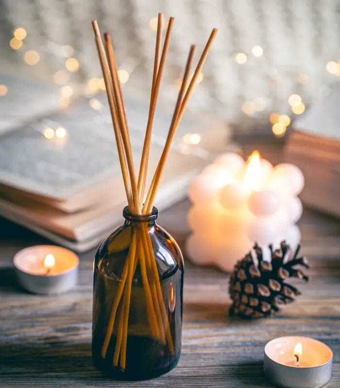 reed diffuser stick inside a dark colored bottle reed diffuser stick inside a dark colored bottle