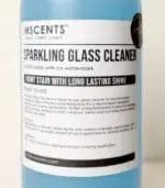 MScents Sparkling Glass Cleaner Instructions Label