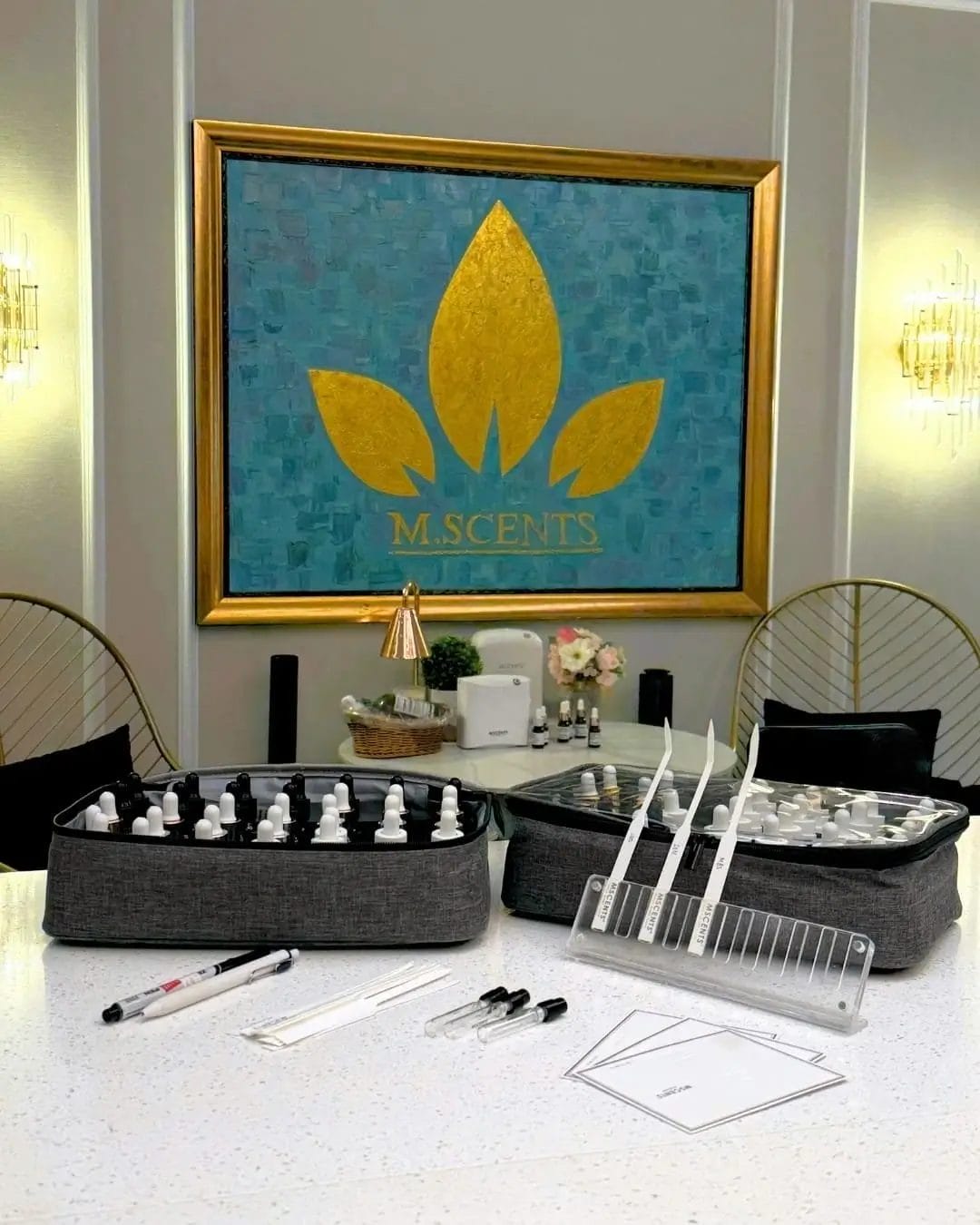 Featured MScents logo and products